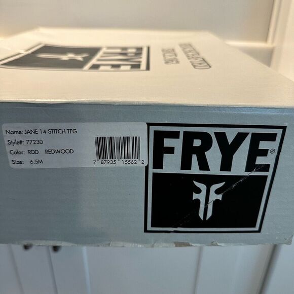 Frye Jane 14L Stitch Pebbled Full Grain Leather Cowboy Boots Redwood Size 6.5M - Picture 7 of 7